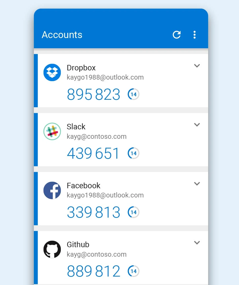 Códigos OTP en Microsoft Authenticator