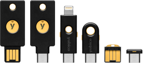 Varios modelos de YubiKey